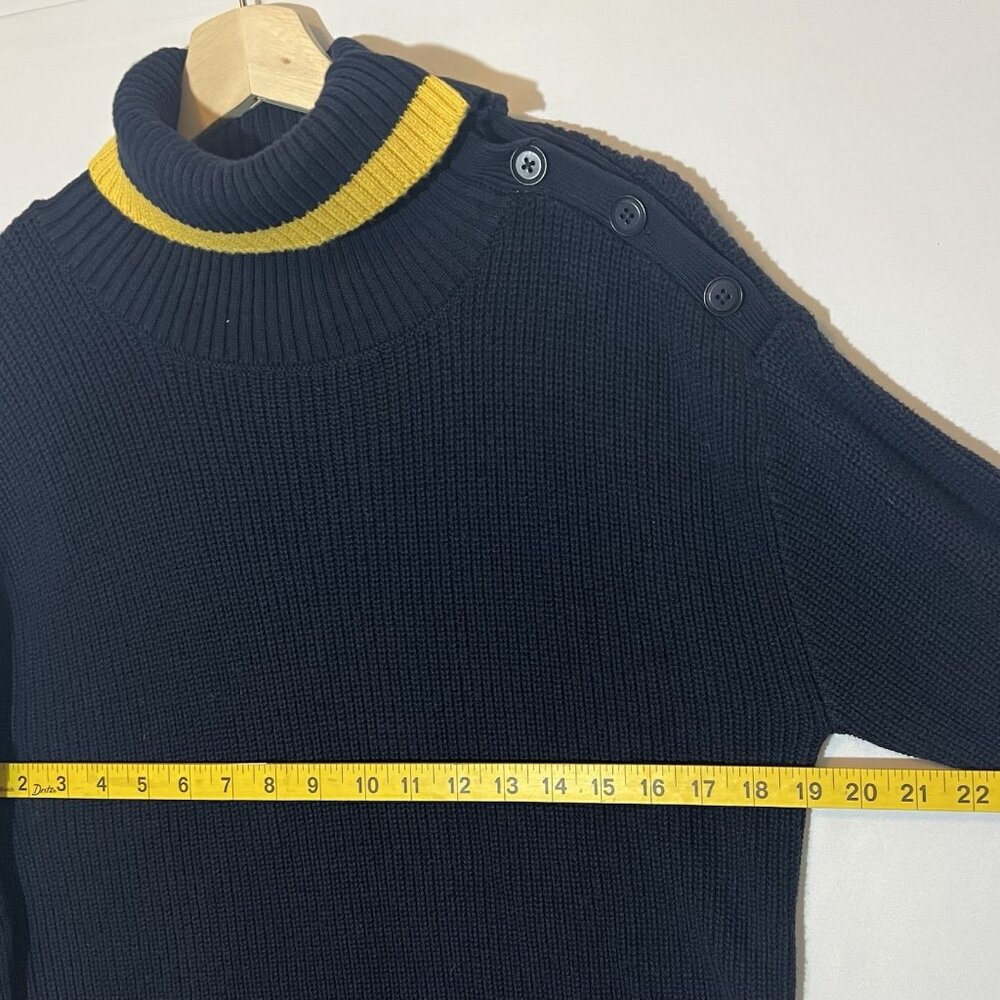 Talbots Knit Sweater Women’s Size L Petite Blue Cotton Blend Casual Coastal - Picture 7 of 10